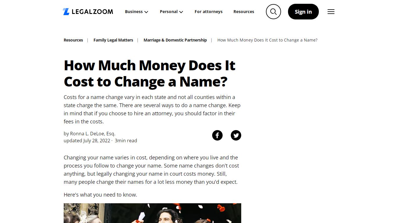 How Much Money Does It Cost to Change a Name? | LegalZoom